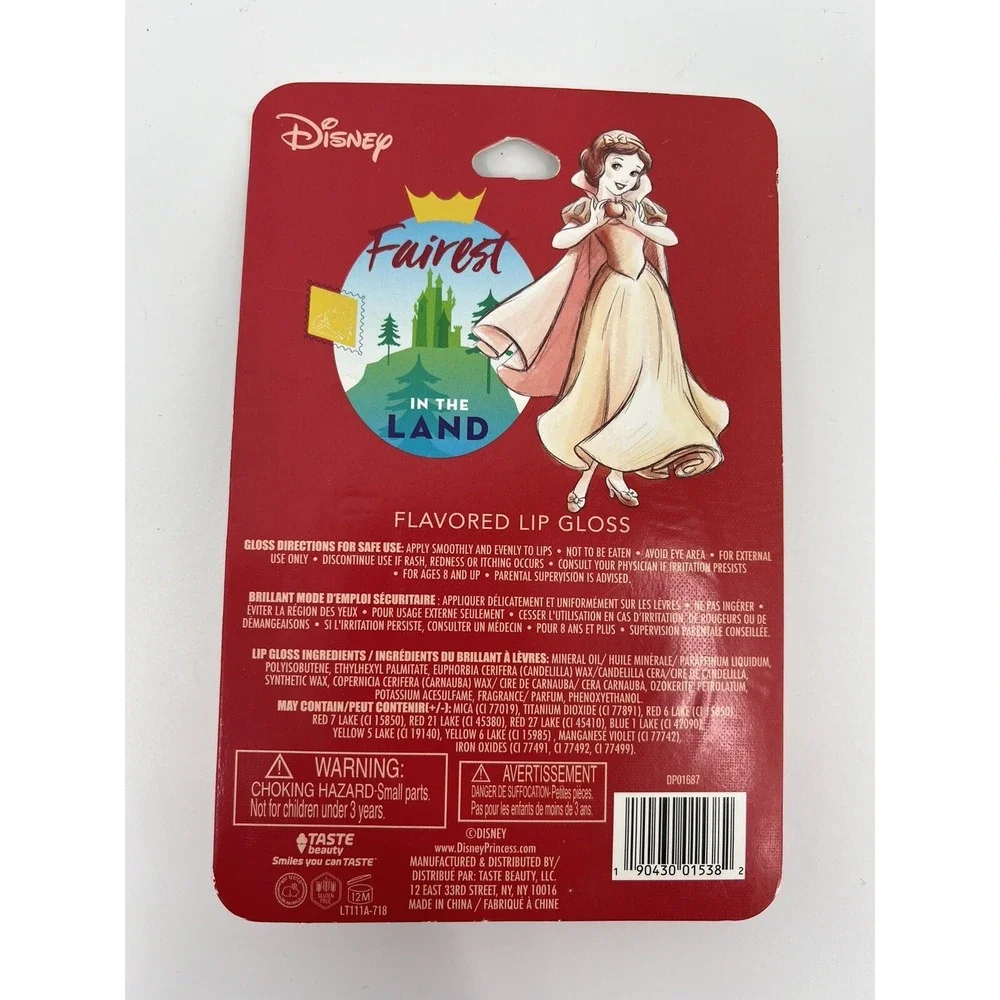 Disney Taste Beauty Flavored Lip Gloss Compacts Frozen Snow White Ariel Lot of 5